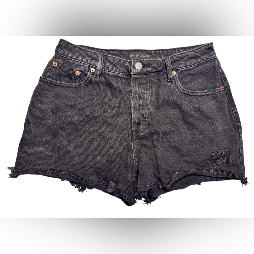 House of Harlow 1960 Jean Short Black High Rise 26
